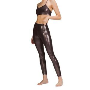 Lululemon Align High-Rise Pant 25" Shine Radiate Foil Print French Press Size 20